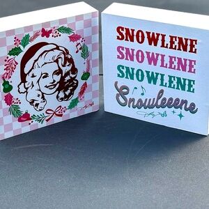 Dolly Parton Christmas Decor SET of 2 New!!!